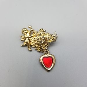 Vintage Cherub Someone Special Brooch Pin